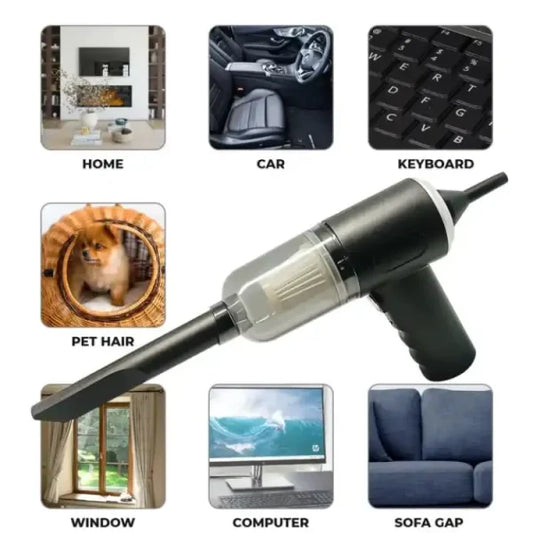 3 In 1 Portable Vacuum Cleaner Duster Blower Air Pump Wireless Hand-held Cleaning For Car or Home